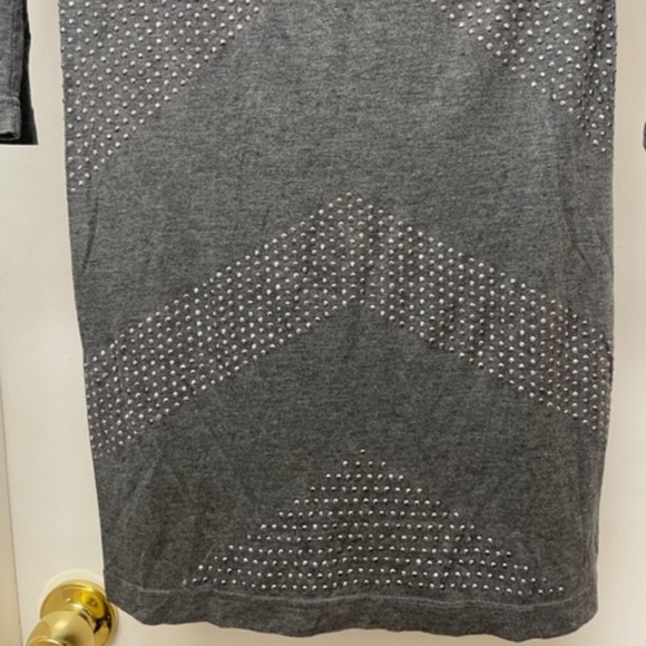 NWT $396 HAUTE HIPPIE Gray Silver Studded Dress - Picture 6 of 9